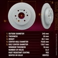 thumbnail image 3 of Metrix Premium Chassis Parts - 4 PCS Front/Rear Coated Brake Rotor Kit Fits Cadillac Escalade, Chevrolet Avalanche, Silverado 1500, GMC Yukon, XL, XL 1500, Sierra 1500, 580279FZN, 580422FZN, 3 of 8