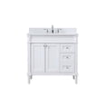 thumbnail image 3 of Elegant Decor Bennett 36" MDF Single Bathroom Vanity with Backsplash in White, 3 of 8