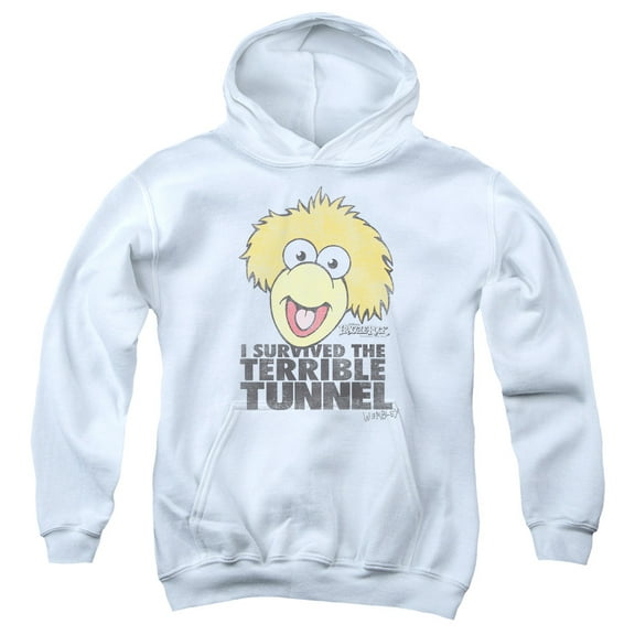 Fraggle Rock Terrible Tunnel Youth Pullover Hoodie Sweatshirt White