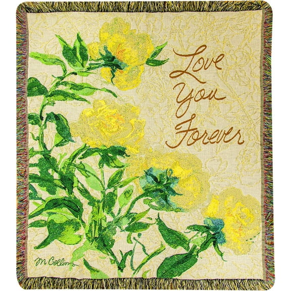 Manual Woodworkers And Weavers Love You Forever By Martha Collins Tapestry Throw, 50 x 60 Multi-color