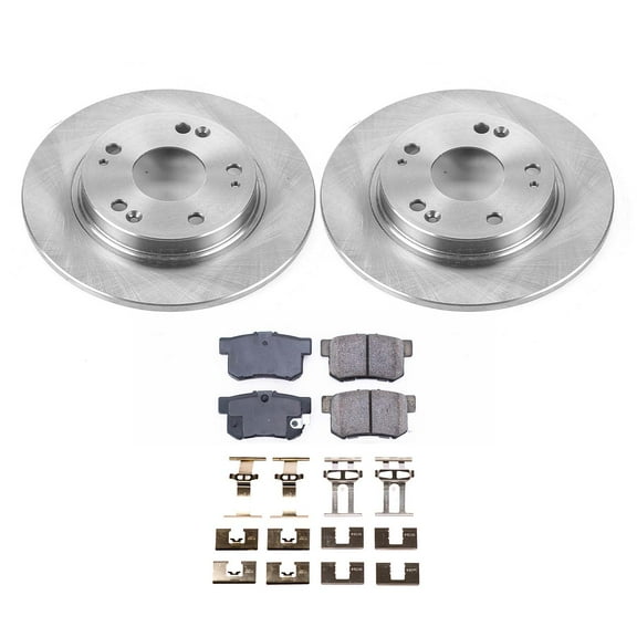 Ultimate Brakes Rear Ceramic Brake Pad and Rotor Kit with Hardware WM80480