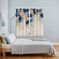 thumbnail image 3 of Navy Blue Spring Floral Kitchen Curtains Window Panels, Farmhouse Butterfly Rustic Insulated Window Treatment Curtain, Grommet Curtains for Bedroom/Living Room/Bathroom, 2 Piece 42"Wx63"L, 3 of 8