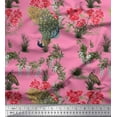 thumbnail image 1 of Soimoi Cotton Duck Fabric Leaves,Floral & Peacock Bird Decor Fabric Printed Yard 42 Inch Wide, 1 of 1