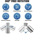 thumbnail image 2 of Aireador de grifo giratorio, modos de flujo de agua para grifos de fregadero de cocina, construcción de latón macizo, ajuste universal, interruptor giratorio de 360°, suministro de agua ajustable,, 2 of 5
