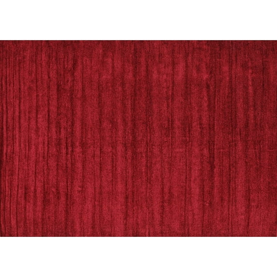 Ahgly Company Indoor Rectangle Contemporary Red Abstract Area Rugs, 8' x 12'