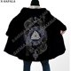 thumbnail image 1 of Capa gruesa y cálida con capucha para hombre, abrigo con estampado 3D de armadura vikinga con símbolo de tatuaje de cuervo, abrigo de lana a prueba de viento, bata de Manta, 9, 1 of 4