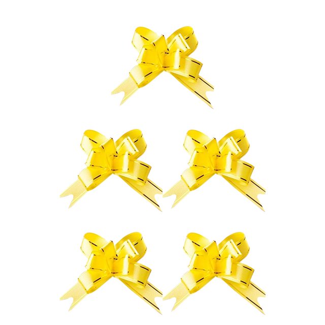 relayinert 10x for Organza Ribbons Pull Bows Colorful Wedding Party Floristry Car Decoration yellow 5Set