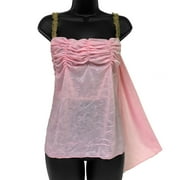 Cherry Pie Relaxed Cup Cami in Flowy Pink Ruffled Fabric, 34C
