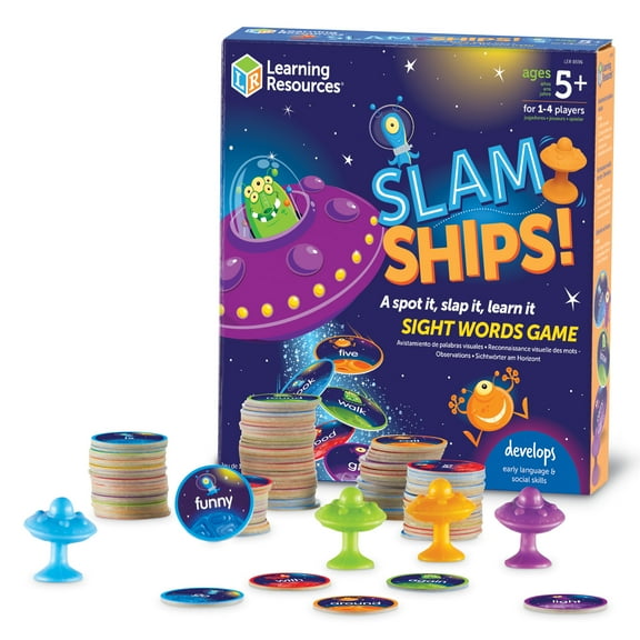 Learning Resources Slam Ships Sight Words Game - Phonics Flash Cards, Board Games, Ages 5 