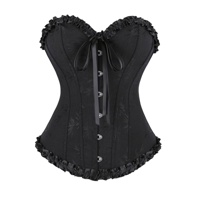 Grebrafan Corset Bustier Renaissance pour Femmes Black M