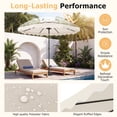 thumbnail image 2 of Gymax 9 FT Solar LED Outdoor Umbrella Push-Button Tilt & Crank 24 LED Lights & 8 Ribs Beige, 2 of 9
