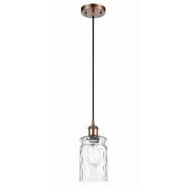 Innovations 516-1P-AC-G352 Candor 1 Light Mini Pendant part of the Ballston Collection, Antique Copper