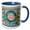 Blue/White, variant on 3drose, Image of Ocean Seahorse, Sand Bucket, Fish, Happy Birthday, 15oz Two-tone Blue Mug