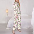 thumbnail image 3 of Fotbe Tulips Flowers Conjunto de Pijama de Manga Larga para Mujer con Estampado, Ropa de Dormir de 2 Piezas, Conjunto de Casa Suave y Cómodo con Bolsillos-X-Large, 3 of 7