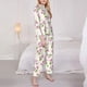 thumbnail image 3 of Fotbe Tulips Flowers Conjunto de Pijama de Manga Larga para Mujer con Estampado, Ropa de Dormir de 2 Piezas, Conjunto de Casa Suave y Cómodo con Bolsillos-Large, 3 of 7
