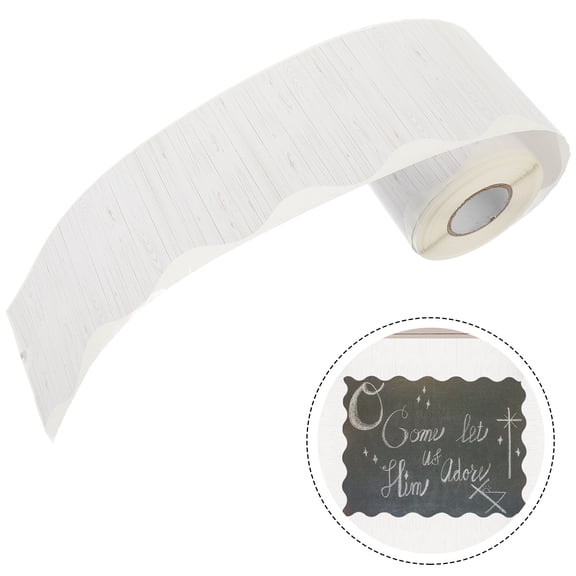 Masteelf Wood Grain Bulletin Board Border Stickers for Classroom Decor Self Adhesive Assorted Colors 1.5 Inch