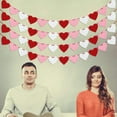 thumbnail image 6 of Felt Heart Garland Banner, Pre-Strung | Valentines Decorations | Red Pink White Valentines Banner | Anniversary Wedding Birthday Party Decorations | Outdoor Home Hanging Valentine's Day Decor, 6 of 7