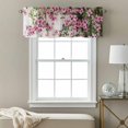 thumbnail image 3 of Spring Pink Flowers Valance Curtain Retro Pastoral Walls Window Valances Rod Pocket Short Curtains Window Treatments for Kitchen Bedroom Bathroom Laundry 56" x 16", 3 of 9