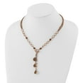 thumbnail image 4 of Finest Gold 1928 Jewelry Copper-Tone Brown Faceted Acrylic Beads 16 in. Y Necklace with 3 in. Extension, 4 of 4