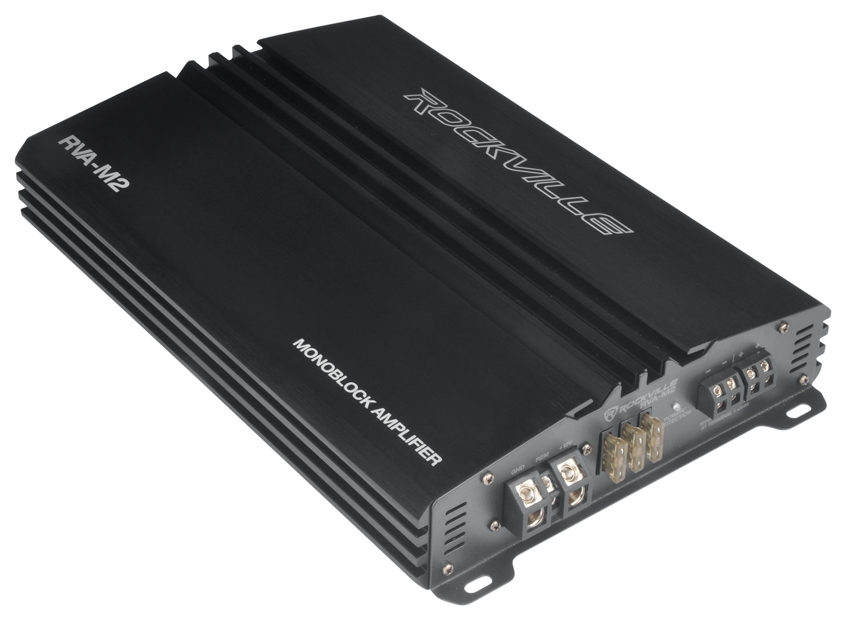 Rockville RVA-M2 2500w Mono 1 Ohm Car Amplifier+Bass Remote+Amp Wire Kit