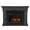 Gray, variant on Real Flame Deland 63" Traditional Wood Grand Electric Fireplace in White
