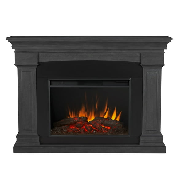 Deland Grand Electric Fireplace in Gray by Real Flame