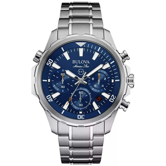 Men'S Chronograph Marine Star Stainless Steel Bracelet Watch 43Mm