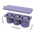 thumbnail image 3 of Bandeja para Cubitos Hielo Con Tapa Moldes Silicona Tazas 30 A 40 Onzas () Morado, 3 of 3