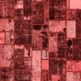 thumbnail image 1 of Ahgly Company Indoor Square Patchwork Red Transitional Area Rugs, 6' Square, 1 of 4