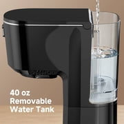 Coffee Maker, 2 in 1 Single Serve Brewer Compatible with K Pods & Ground for Men and Women, 6-24oz and 2-4 Mins Rapid Brew, Compact Coffee Machine for Kitchen Office RV Camping-Black