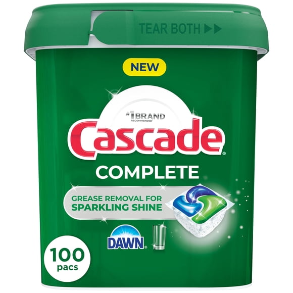 Cascade Complete Action Pacs, Dishwasher Detergent, Fresh, 100ct