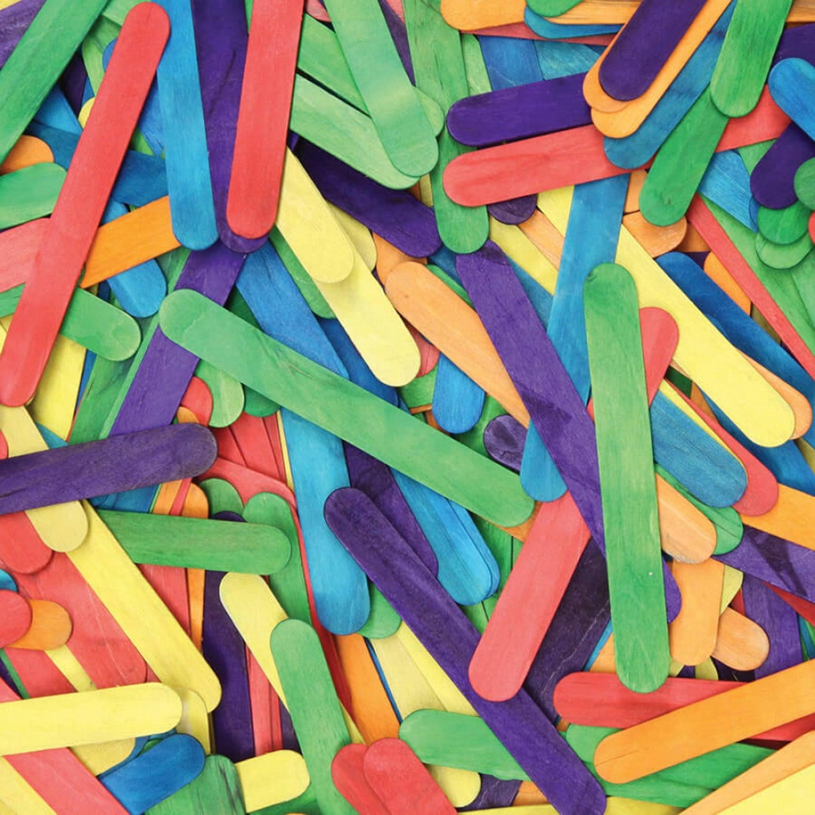 Pacon CK-377602-2 Creativity Street Jumbo Craft Sticks Bright Hues, 500 Piece - Pack of 2