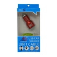 thumbnail image 1 of Kuncan Simple Design Sparking 2-In-1 USB Car Charger Cable, 1 of 1