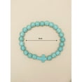 thumbnail image 3 of EOEMY Turquoise Cross Decor Beaded Bracelet For Women Crafted Jewelry Stackable-Default, 3 of 3