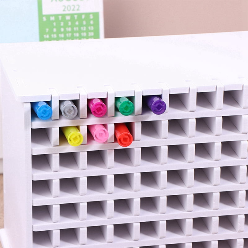 Art Marker Storage Rack for 72 Markers Watercolour Brushes Pens Color Pencils Organizer Holder for Desk