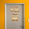 thumbnail image 6 of Portrait Round Plus Exercise is a Dirty Word. It Makes Me Want To Wash My Mouth Out With Beer Wall or Door Sign | Funny Naughty Decor - Medium, 6 of 8