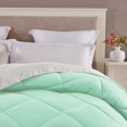 thumbnail image 6 of Seward Park Reversible Comforter Lightweight Microfiber Fill Cooling Summer Full/Queen Size Mint Green/Pale White, 6 of 6