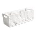thumbnail image 4 of Bac à Compartiments Divisés pour Collations, Panier de Rangement en Plastique à 3 Compartiments Durable avec Poignée pour Cuisine, 4 of 8