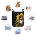 thumbnail image 6 of PHELIKA Sun Flowers Sunflower Gnome 06 Laundry Basket 65L Large Foldable Round For Dirty Clothes Toy Storage, 6 of 6