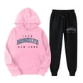 thumbnail image 2 of Brooklyn Hoodie and Sweatpants Set for Women Fall Winter Hooded Sweatshirt and Jogger 2 Piece Set Women's Tracksuit, 2 of 6