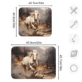 thumbnail image 3 of Run White Horse Dish Drying Mat Dish Drainer Rack Mats Water Absorbent Non-Slip Easy Clean Heat Resistant for Kitchen Counter, 3 of 8