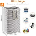thumbnail image 4 of Lifewit 4 Pack Laundry Basket Collapsible Laundry Hamper, Large Freestanding Clothes Hamper for Laundry with Easy Carry Handles for Laundry Room Bathroom Bedroom Dorm for Adult, Black, 4 x 80L, 4 of 6