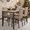 5 Piece Dining Table Sets -Khaki, variant on Dining Room Bar Table Set for 4, Kitchen Table Set with 4 Velvet Chairs, Modern Wooden Top Finish Dining Set for Bar, Breakfast Nook, Blue