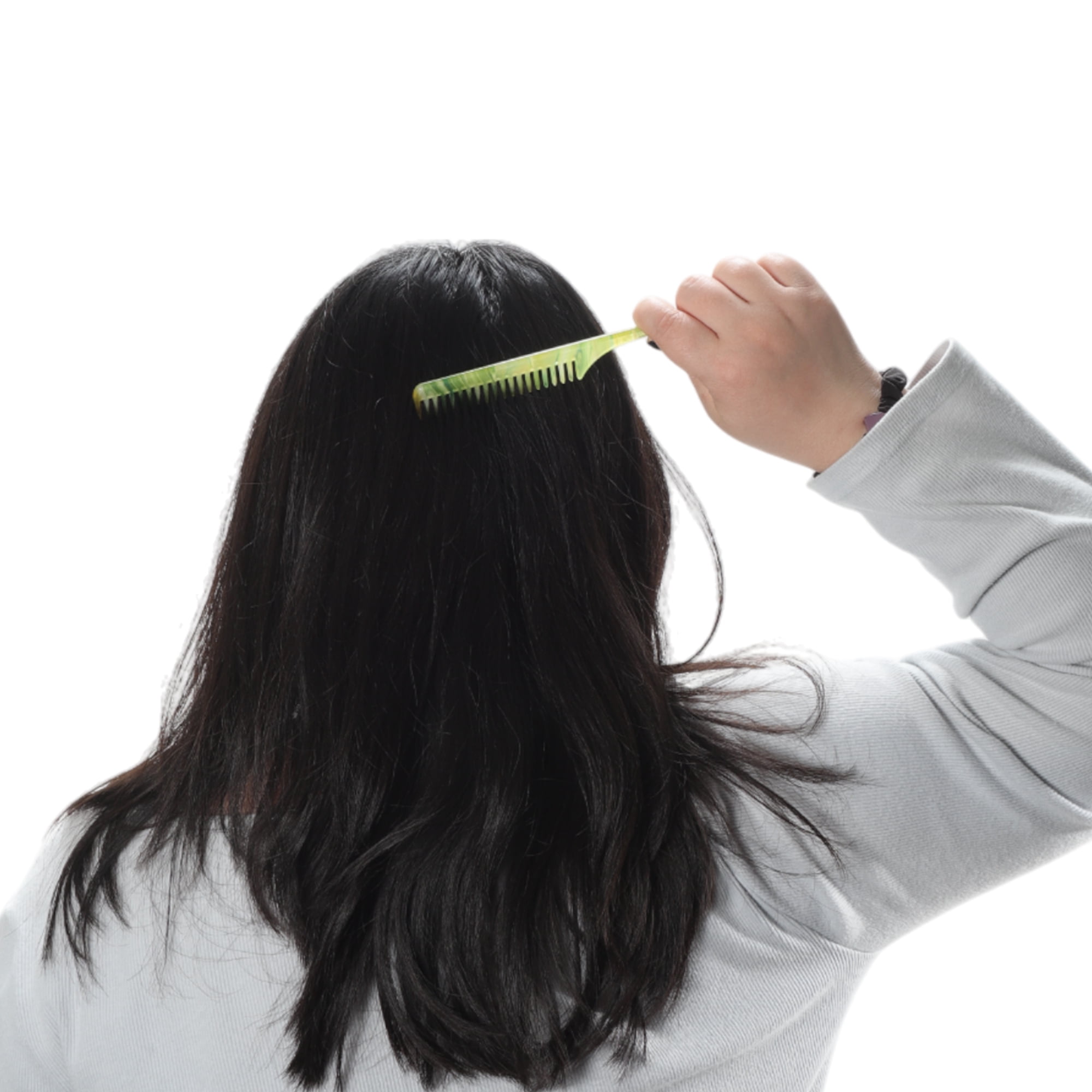 Unique Bargains 1 Pc Simple Vintage Rat Tail Comb for All Hair Types Green