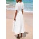 thumbnail image 2 of Vestido midi PRETTYGARDEN para mujer, verano 2025, cuello en V con bolsillos, 2 of 9
