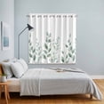 thumbnail image 4 of Sage Green Botanical Kitchen Curtains 63 Inch Length, Pastoral Leaf Watercolor Grommet Top Bedroom Living Room Curtains, Light Filtering Cafe Curtain Drapes 2 Panels Set 84''x63'', 4 of 9