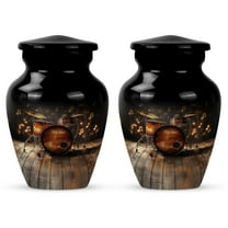 Black Drum Set mini cremation urn for human ashes - Memorial keepsake urns for human ashes 3 inch 2 pcs
