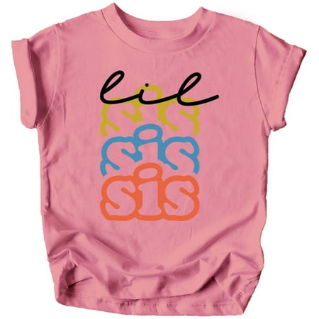 

Little Sister Colorful Shirt and Bodysuit for Girls Sister Sibling Outfit White on Mauve Shirt 12 Months