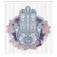 thumbnail image 2 of Ambesonne Ethnic Shower Curtain, Folkloric Motif Art Print, 69"Wx84"L, Purpleblue Blush, 2 of 4