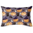 thumbnail image 2 of GZHJMY Halloween Pumpkin Pillowcase Plush Pillowcase for Hair and Skin, Soft Standard Size Pillow Cases Zippered Queen Pillow Case Set of 1-20x30in Home Decor, 2 of 7